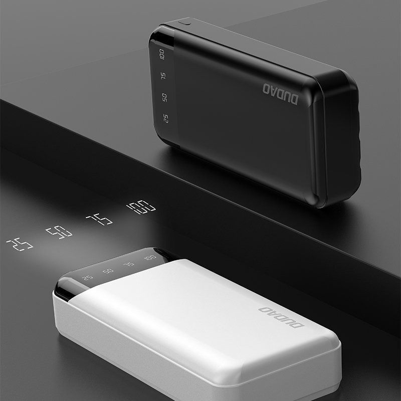 Павербанк Dudao 20000 мАг із вбудованими кабелями USB-C + microUSB + Lightning