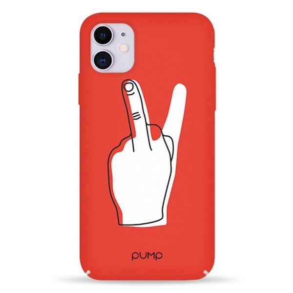 Чехол Pump Silicone Case V for Middle Finger for iPhone 11