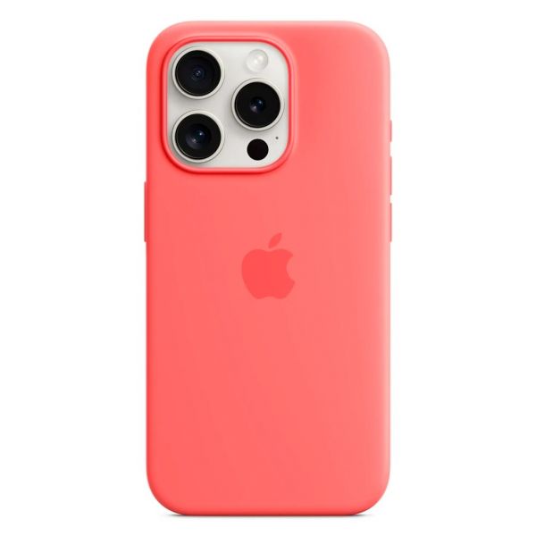 Чехол Apple Silicone Case with Animation & MagSafe iPhone 15 Pro (1:1 original), Guava