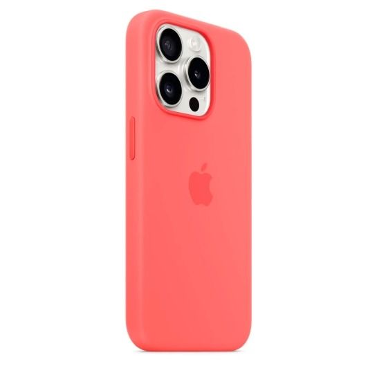 Чехол Apple Silicone Case with Animation & MagSafe iPhone 15 Pro (1:1 original), Guava