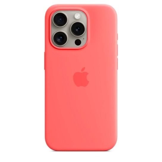 Чехол Apple Silicone Case with Animation & MagSafe iPhone 15 Pro (1:1 original), Guava