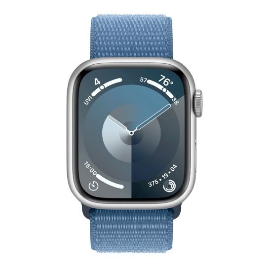 Apple Watch Series 9 GPS 45mm Silver Aluminum Case w. Winter Blue S. Loop (MR9F3)