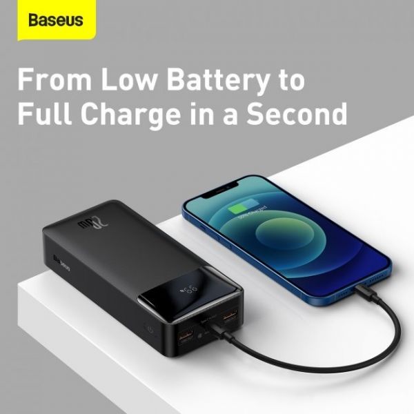 Baseus Bipow Digital Display Powerbank 20W 30000mAh Black (PPDML-N01)