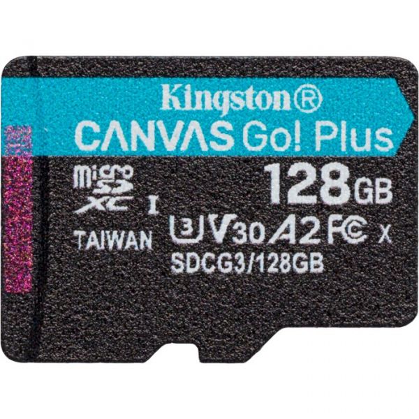 Карта пам'яті Kingston 128 GB microSDXC class 10 UHS-I U3 Canvas Go! Plus (SDCG3/128GBSP)