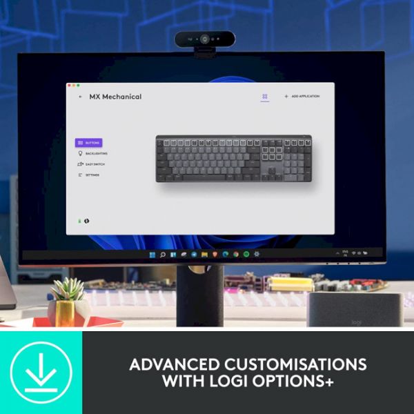 Клавіатура Logitech MX Wireless Illuminated Performance Graphite Clicky (920-010759)