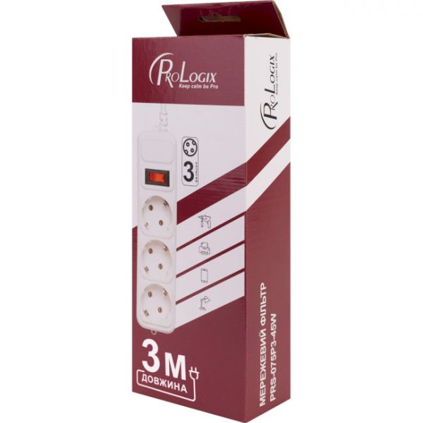 Мережевий фільтр Prologix PRS-075P3-30W