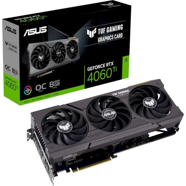 Відеокарта ASUS GeForce RTX 4060 Ti TUF Gaming OC Edition 8GB (TUF-RTX4060TI-O8G-GAMING)