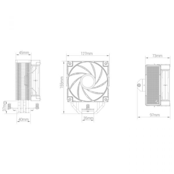 Повітряне охолодження Deepcool AK400 Black (R-AK400-BKNNMN-G-1)