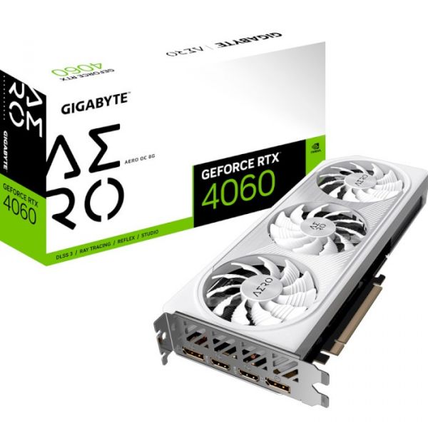 Відеокарта GIGABYTE GeForce RTX 4060 AERO OC 8G (GV-N4060AERO OC-8GD)