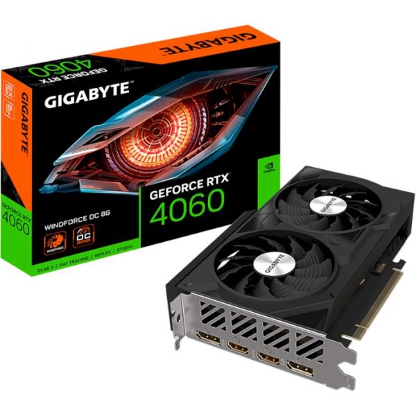 Відеокарта GIGABYTE GeForce RTX 4060 WINDFORCE OC 8G (GV-N4060WF2OC-8GD)