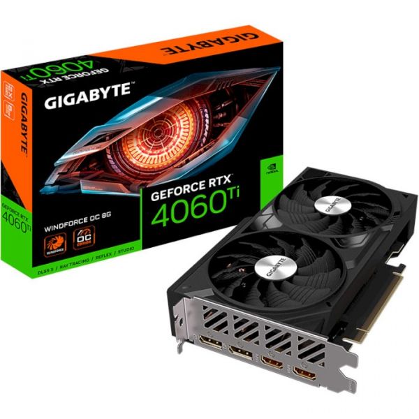 Відеокарта GIGABYTE GeForce RTX 4060 Ti WINDFORCE OC 8G (GV-N406TWF2OC-8GD)