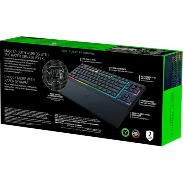 Клавіатура Razer Ornata V3 TKL RGB 84key Mecha-Membrane Switch UKR (RZ03-04881800-R371)