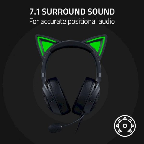 Комп'ютерна гарнітура Razer Kraken Kitty V2 Black (RZ04-04730100-R3M1)