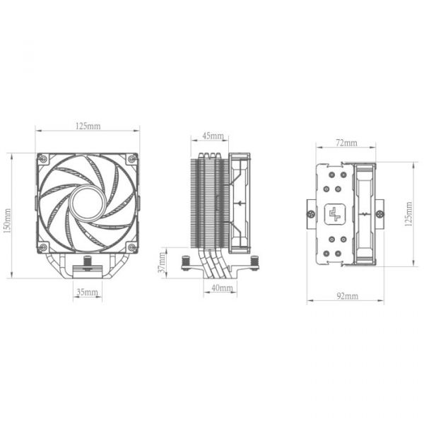 Повітряне охолодження Deepcool AG400 LED (R-AG400-BKLNMC-G-1)