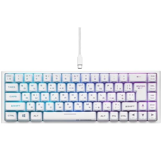 Клавіатура 2E KG360 RGB Wireless White (2E-KG360UWT)