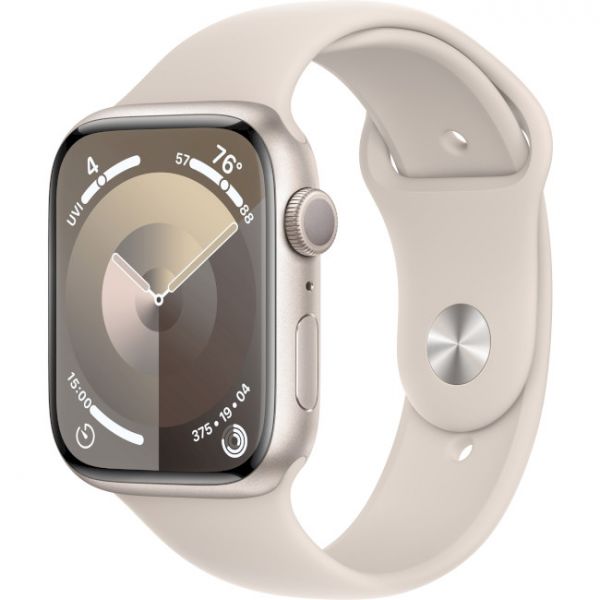 Apple Watch Series 9 GPS 45mm Starlight Aluminium MR973 M/L Starlight Sport Band