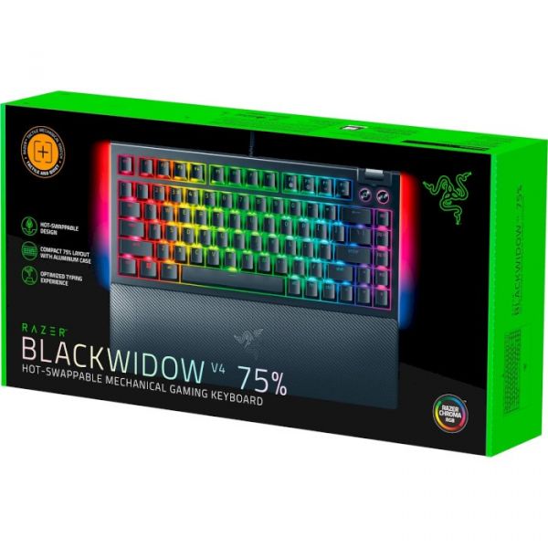 Клавіатура Razer BlackWidow V4 75% Black (RZ03-05000100-R3M1)