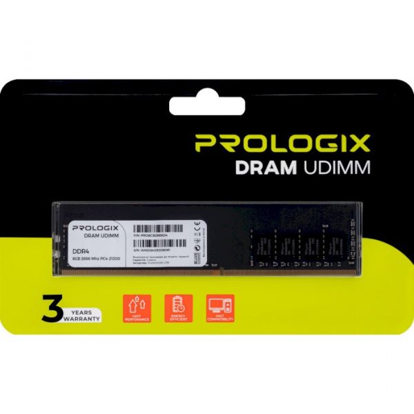 Модуль пам`ятi DDR4 8GB/2666 Prologix (PRO8GB2666D4)