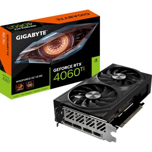 Відеокарта GIGABYTE GeForce RTX 4060 Ti WINDFORCE OC V2 8G (GV-N406TWF2OCV2-8GD)