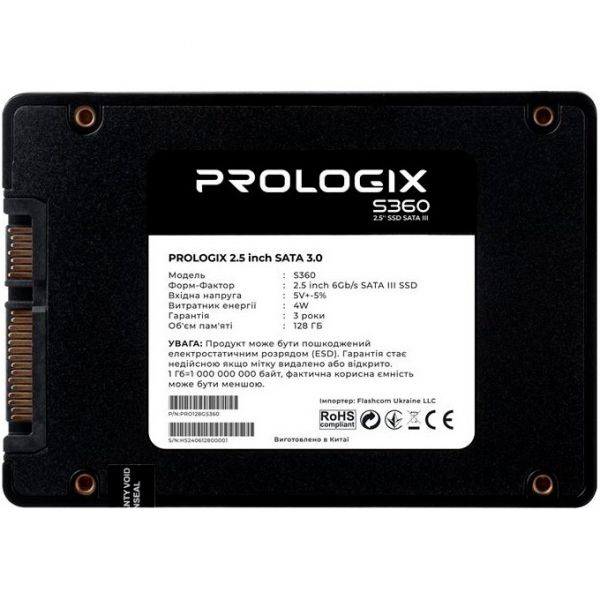 SSD накопичувач Prologix S360 128 GB (PRO128GS360)