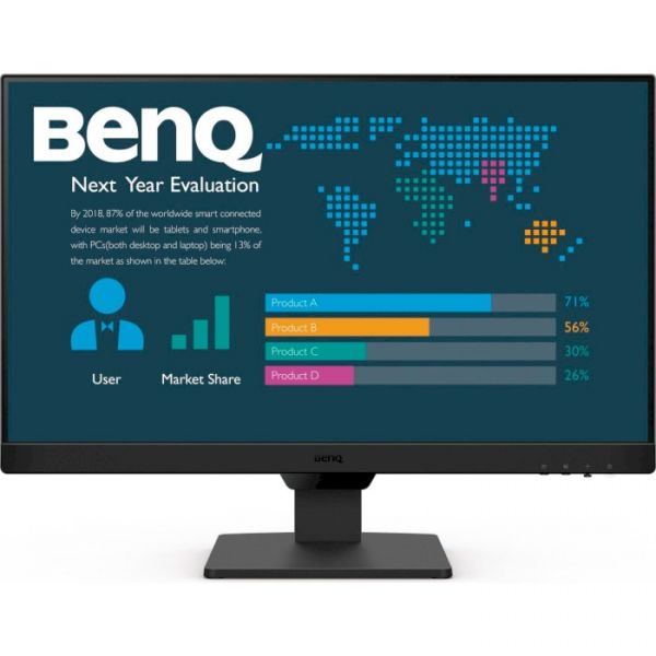 Монітор TFT 23.8" BenQ BL2490, IPS, 100Гц, 2хHDMI, DP, колонки, чорний