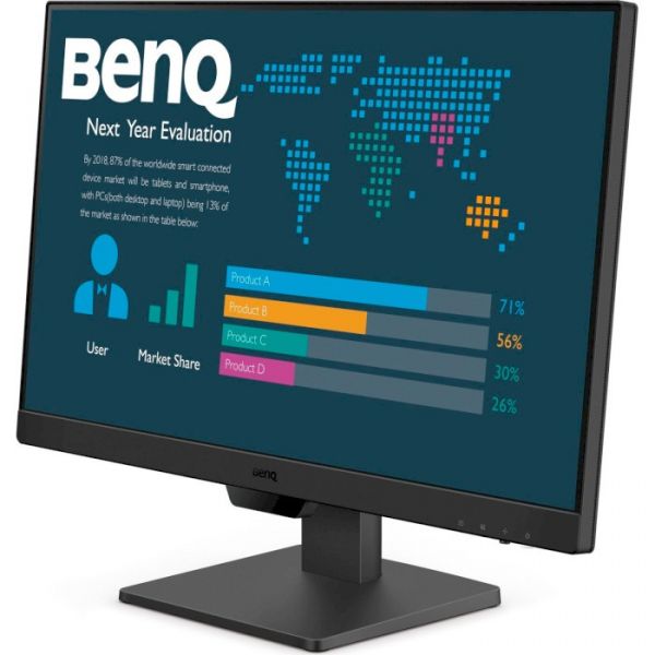 Монітор TFT 23.8" BenQ BL2490, IPS, 100Гц, 2хHDMI, DP, колонки, чорний