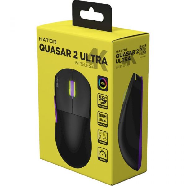 Миша Hator Quasar 2 Ultra 4K Wireless Black/Lilac (HTM570BL)