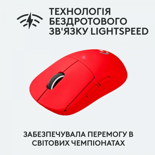 Миша Logitech G Pro X Superlight Wireless Red (910-006784)