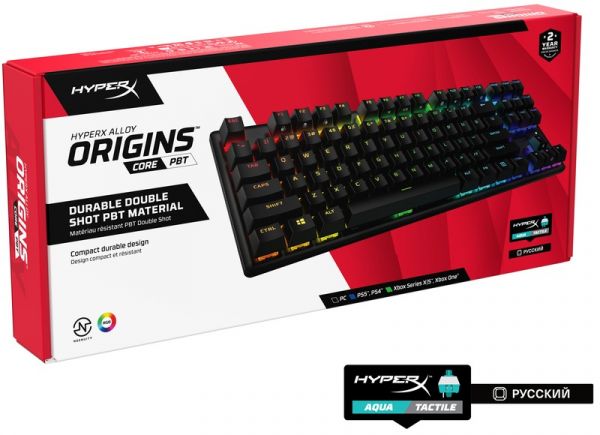 Клавіатура HyperX Alloy Origins Core PBT HX Aqua (639N9AA)