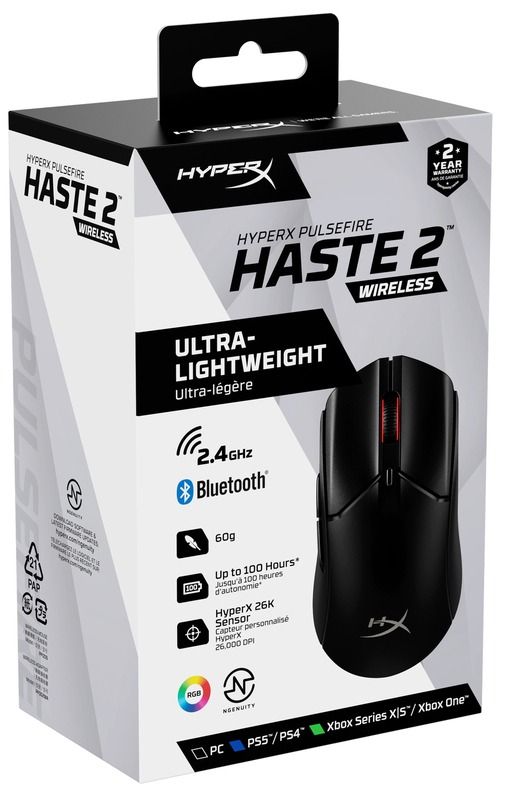 Миша HyperX Pulsefire Haste 2 Wireless Black (6N0B0AA)