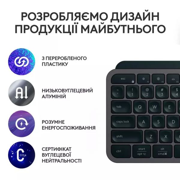 Клавіатура Logitech MX Keys S Graphite UA (920-011593)