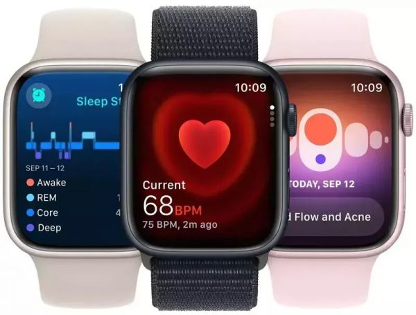 Apple Watch Series 9 GPS 41mm PRODUCT RED Alu. Case w. PRODUCT RED Sport Band - S/M (MRXG3)