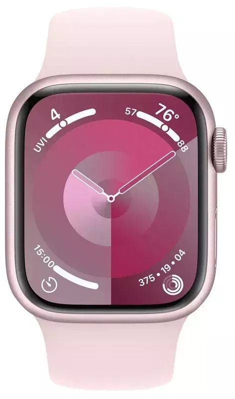 Apple Watch Series 9 GPS 41mm Pink Aluminum Case w. Light Pink Sport Band - M/L (MR943)