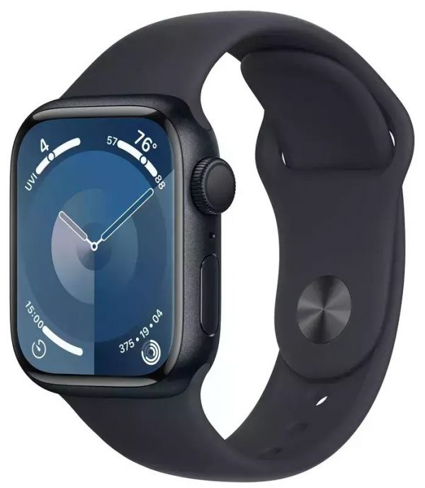 Apple Watch Series 9 GPS 41mm Midnight Aluminum Case w. Midnight Sport Band - S/M (MR8W3)