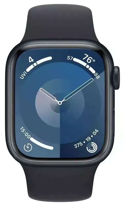 Apple Watch Series 9 GPS 41mm Midnight Aluminum Case w. Midnight Sport Band - S/M (MR8W3)