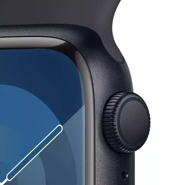 Apple Watch Series 9 GPS 41mm Midnight Aluminum Case w. Midnight Sport Band - S/M (MR8W3)