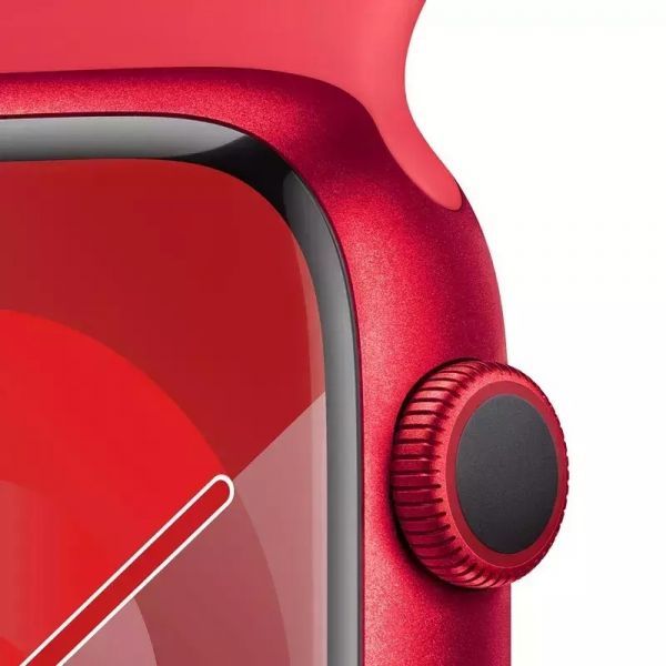 Apple Watch Series 9 GPS 45mm PRODUCT RED Alu. Case w. PRODUCT RED Sport Band - M/L (MRXK3)