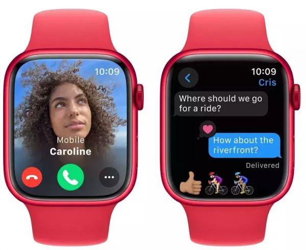 Apple Watch Series 9 GPS 45mm PRODUCT RED Alu. Case w. PRODUCT RED Sport Band - M/L (MRXK3)