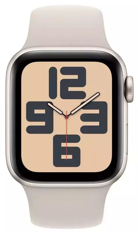 Apple Watch SE 2 GPS 40mm Starlight Aluminium Case with Starlight Sport Band S/M (MR9U3)