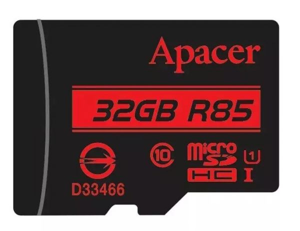 Карта пам'яті Apacer 32 GB microSDHC Class 10 UHS-I R85 + SD adapter (AP32GMCSH10U5-R)