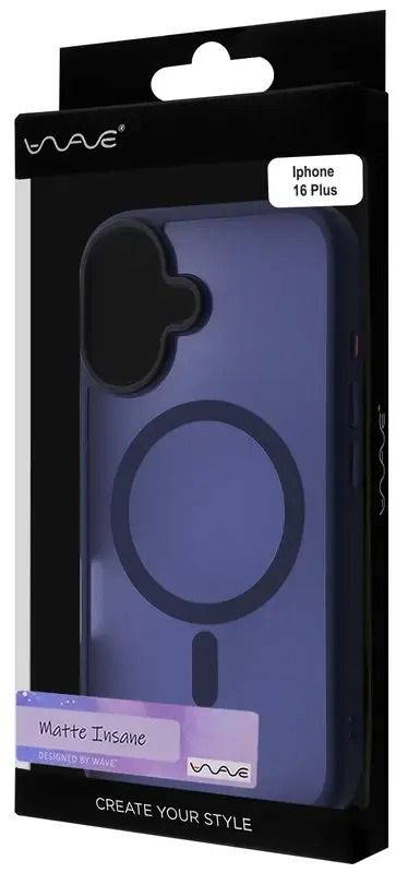 Чохол WAVE Matte Insane Case with Magnetic Ring iPhone 16 (ultramarine)