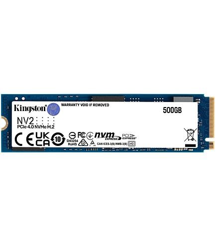 SSD накопитель 500GB Kingston NV2 M.2 2280 PCIe Gen4.0 x4 (SNV2S/500G)