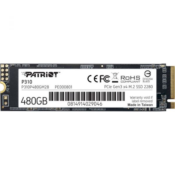 SSD накопитель PATRIOT P310 480 GB (P310P480GM28)