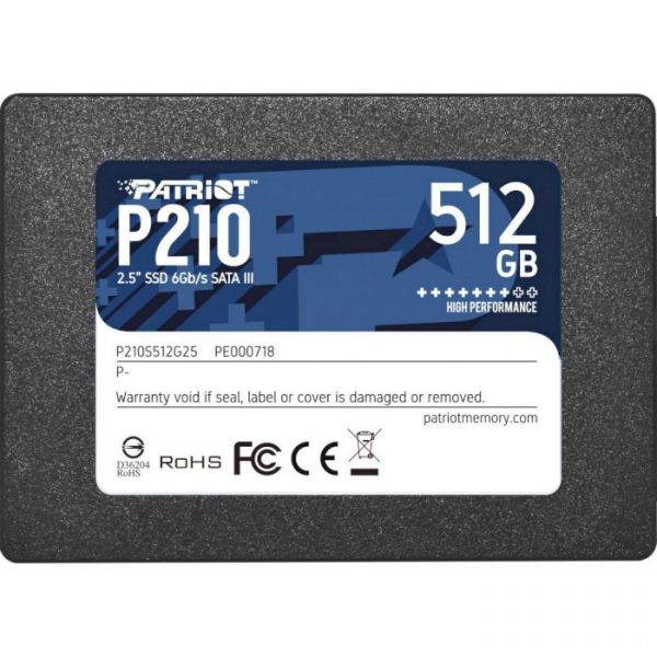 SSD накопитель PATRIOT P210 512 GB (P210S512G25)