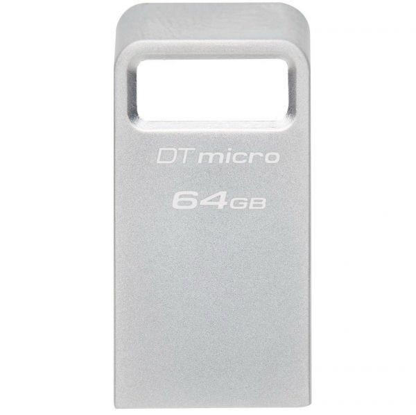 Накопичувач USB 64G Kingston usb3.2 DTMC3G2 Micro 200MB/s Metal Silver^