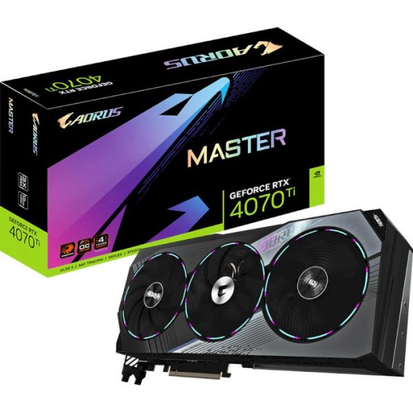 Відеокарта Gigabyte GeForce RTX 4070 Ti 12GB GDDR6X Aorus Master (GV-N407TAORUS M-12GD)