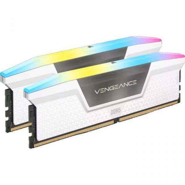 Модуль памяти DDR5 2x16GB/6000 Corsair Vengeance RGB White (CMH32GX5M2B6000C40W)