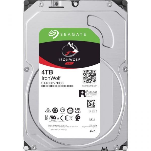 Накопичувач HDD SATA 4.0TB Seagate IronWolf NAS 5400rpm 256MB (ST4000VN006)