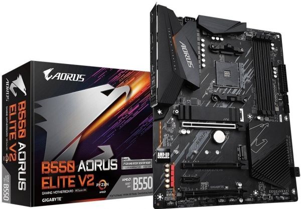 Материнська плата Gigabyte B550M Aorus Elite