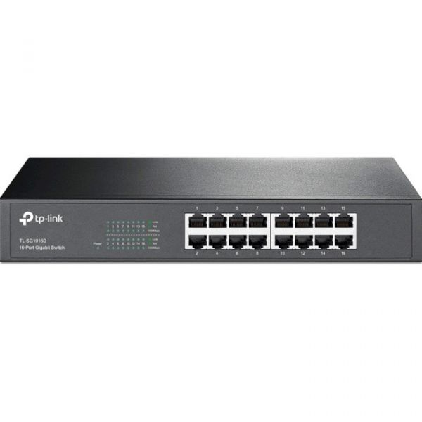 Комутатор TP-Link TL-SG1016D (16хGE, металл)